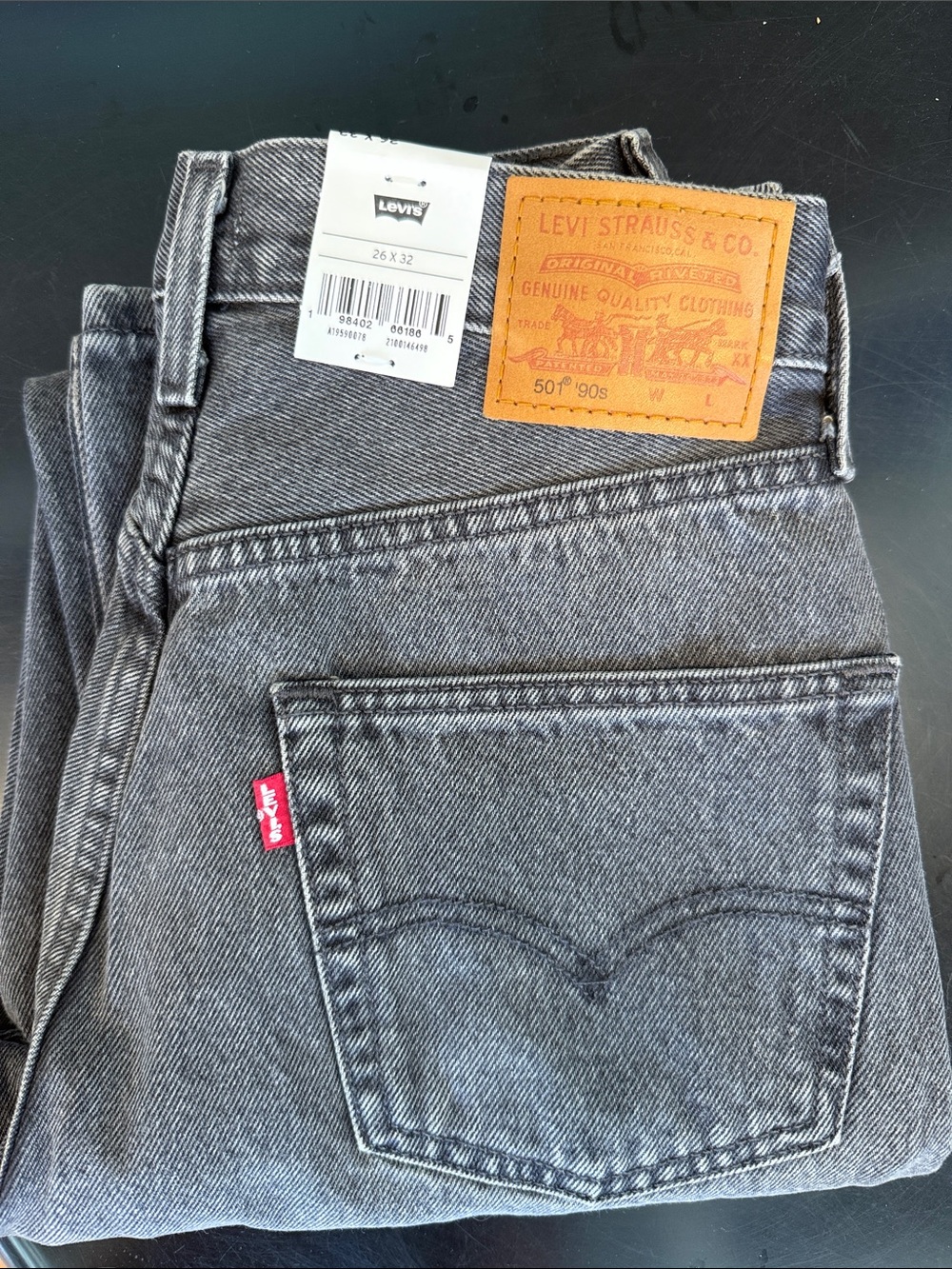 Levi's washed Black 501’s 90s -NWT